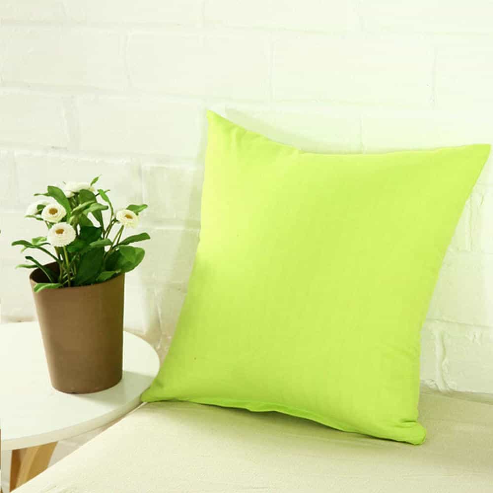 Pack of 2 of Plain Dyed Cushions - Parrot Green