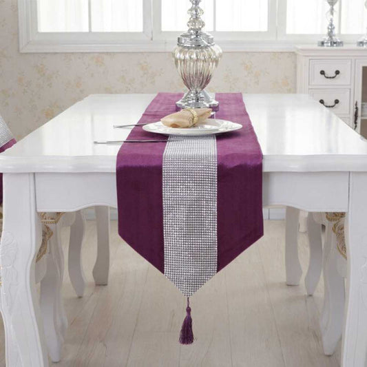 Silk Table Runner Purple
