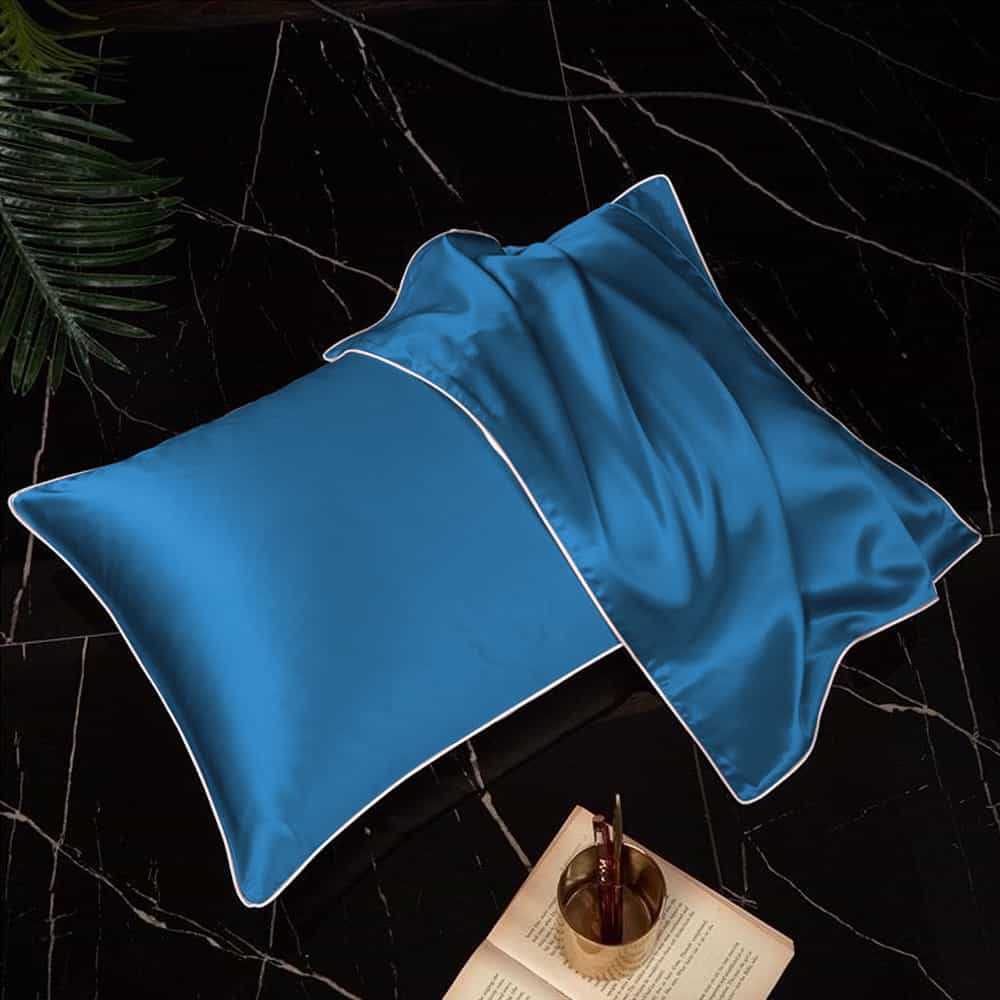 Pack of 2 Shamoz Silk Pillow Case - Blue