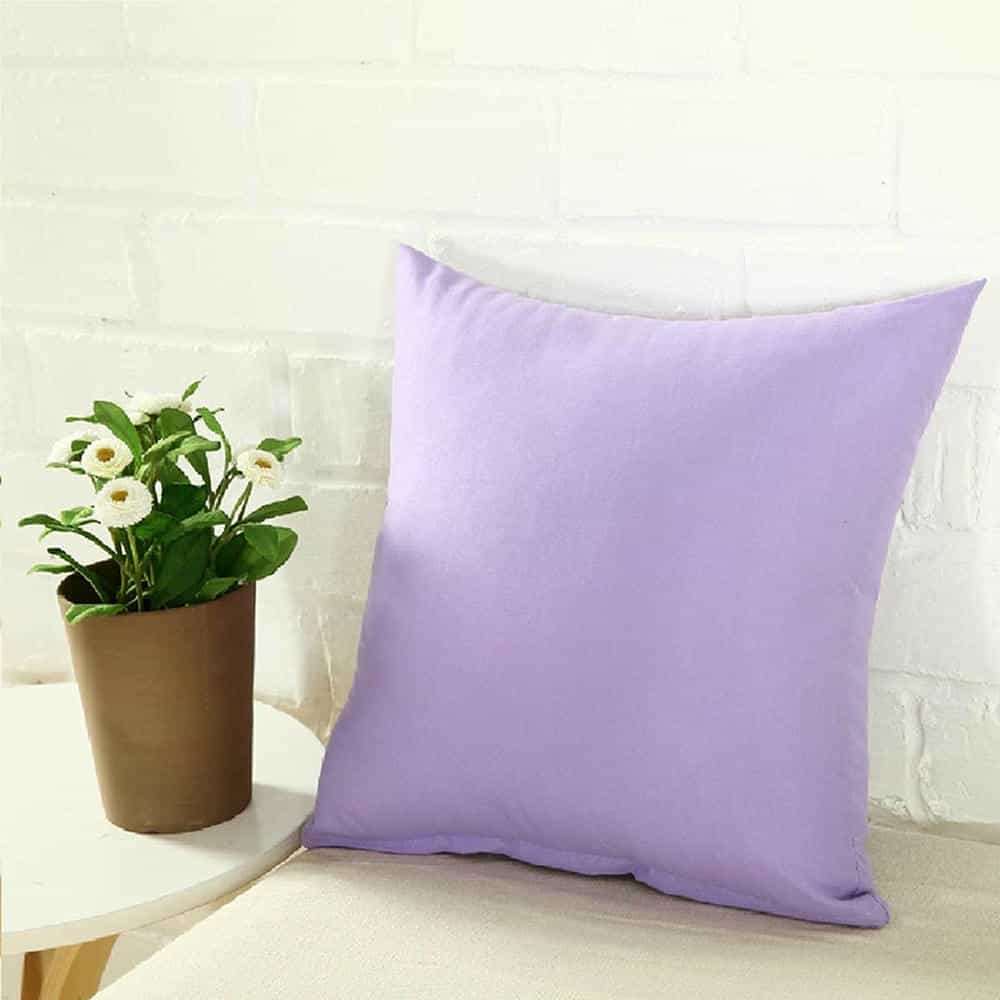 Pack of 2 of Plain Dyed Cushions - Light Purple