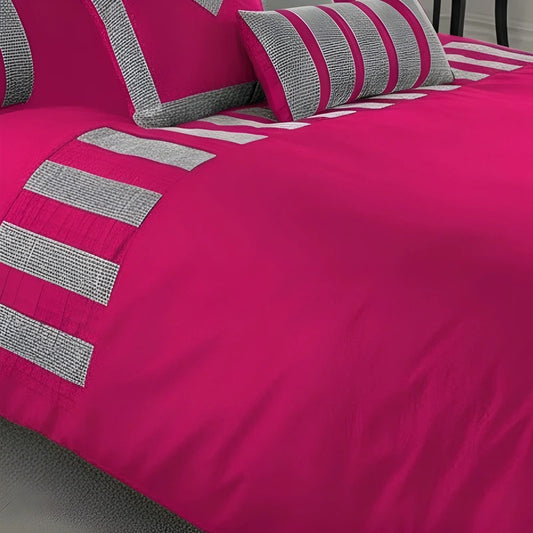 Sequence Lace Duvet Cover Set – Pink