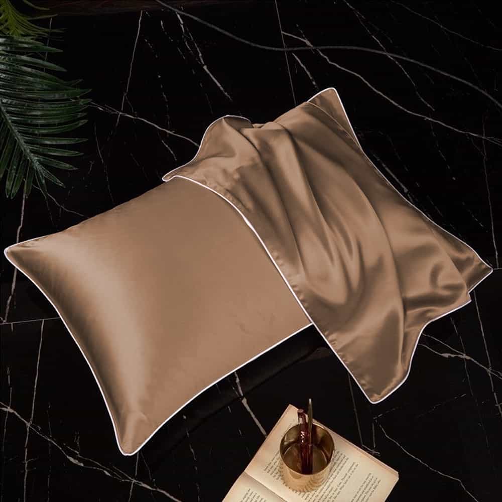 Pack of 2 Shamoz Silk Pillow Case - Brown