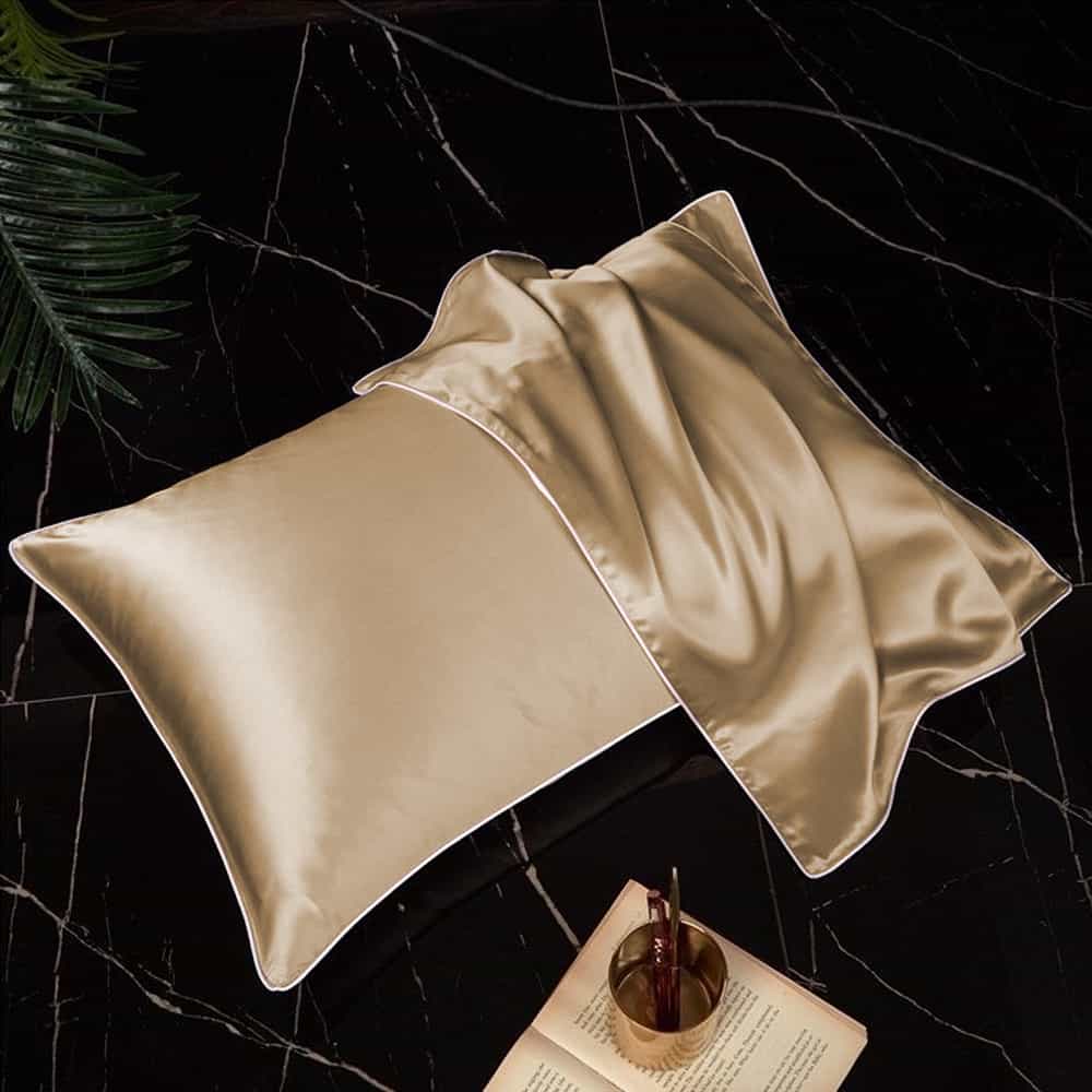 Pack of 2 Shamoz Silk Pillow Case - Golden