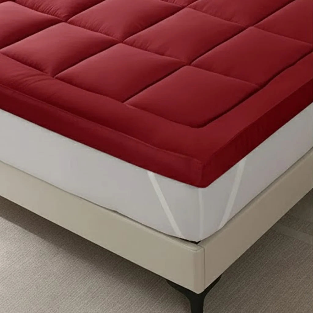 Luxury Mattress Topper - Maroon