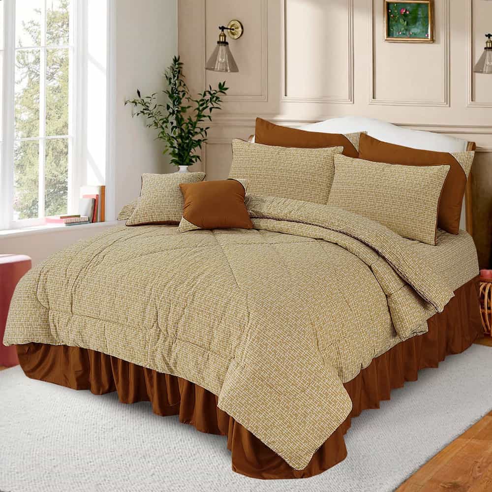 Royal Twist 10 Pieces Comforter Set - AH002