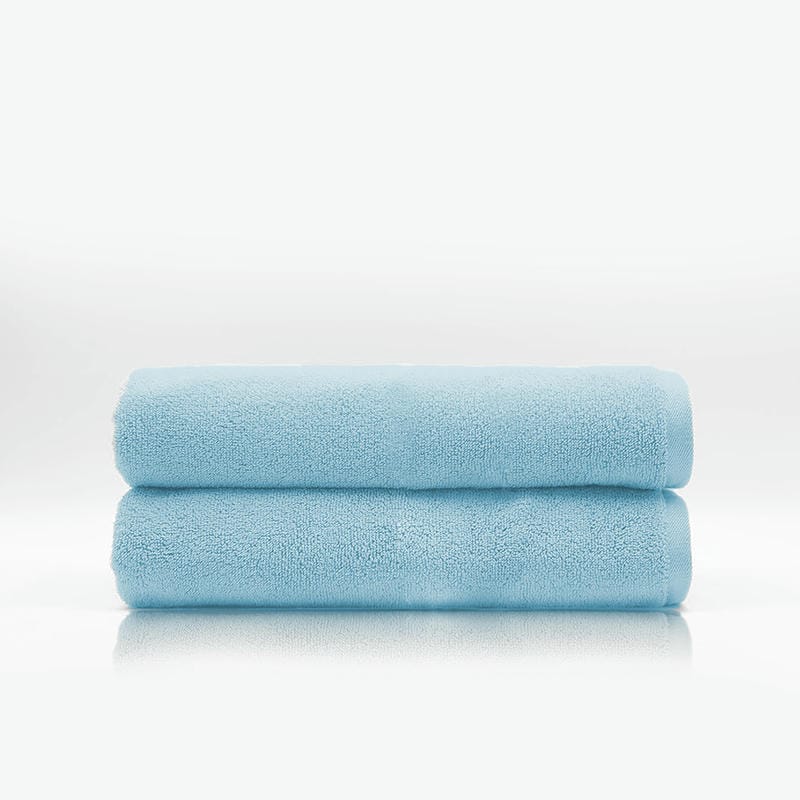 Pack Of 2 Cotton Bath Towel - Sky Blue