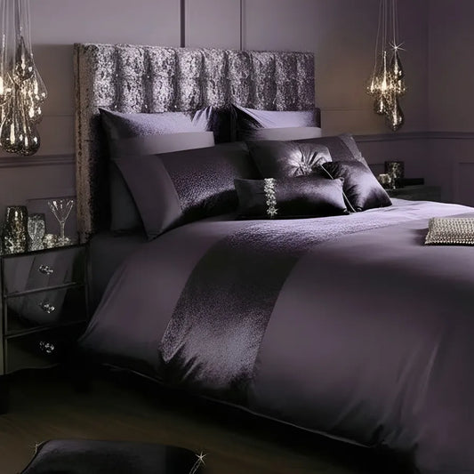 Elegant Look Purple Bridal Quilt Set - With Free Quilt Filling