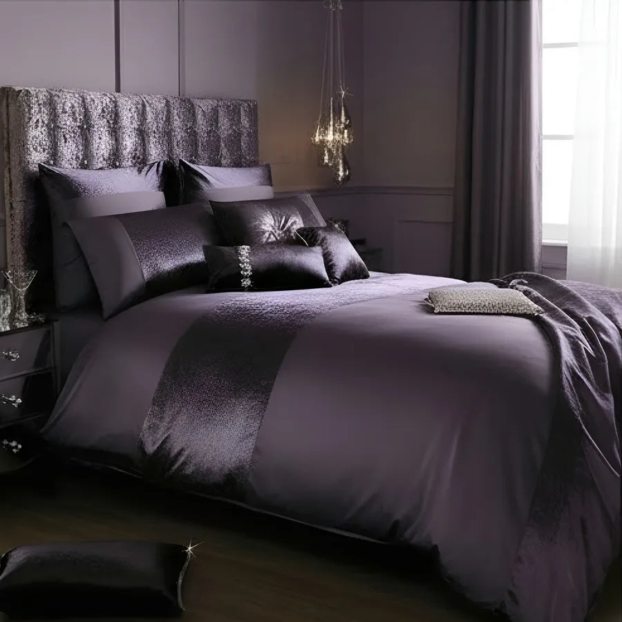 Elegant Look Purple Bridal Quilt Set - With Free Quilt Filling