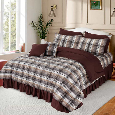 Royal Twist 10 Pieces Comforter Set - AH005