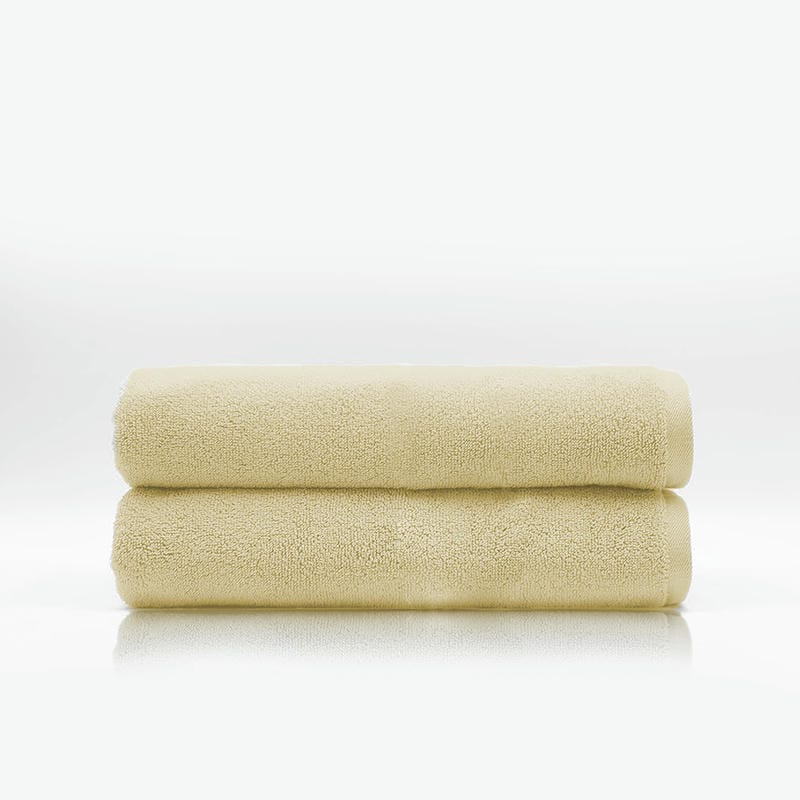 Pack Of 2 Cotton Bath Towel - Yellow