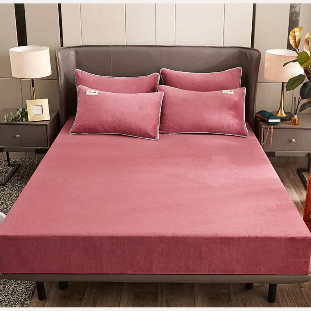 Velvet spread Sheet - Rose Pink