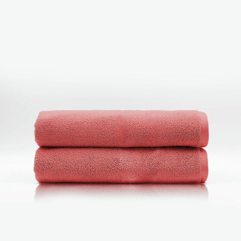 Pack Of 2 Cotton Bath Towel - Orange