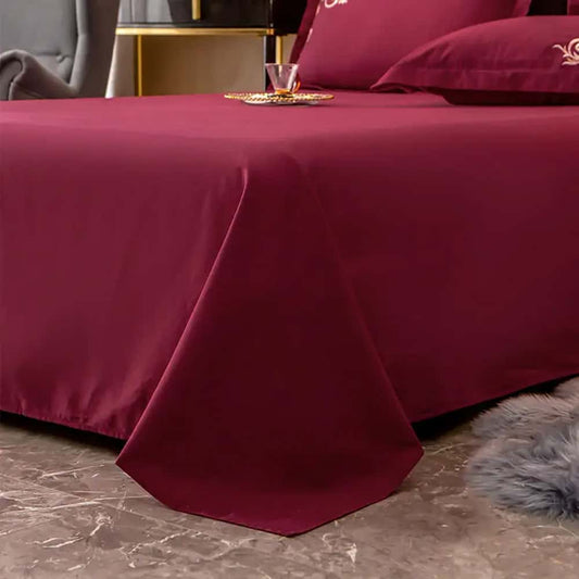 Egyption Embroidery Duvet Set - Maroon