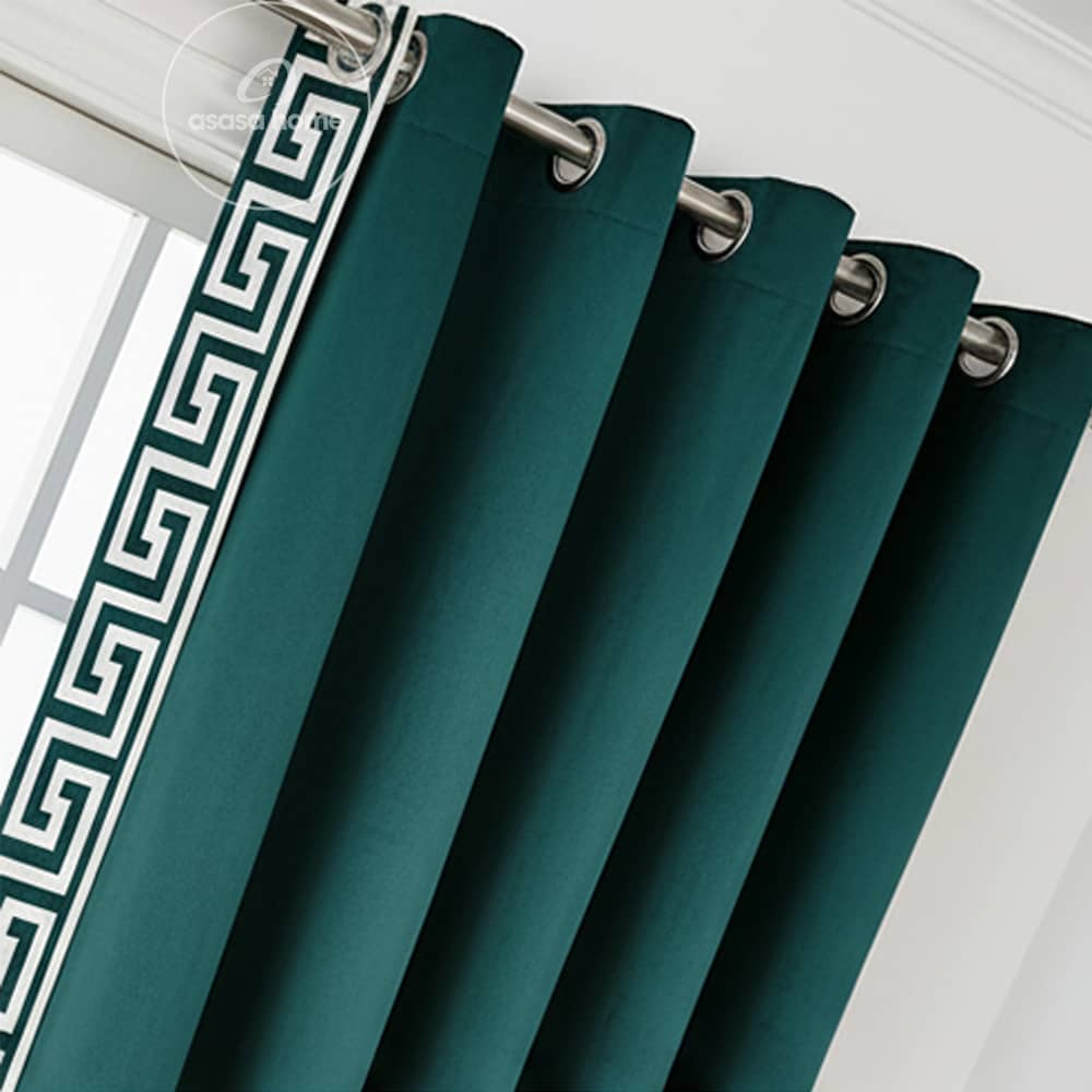 2 Pieces Premium Splendid Velvet Curtain Panels & 2 Belts - maroon