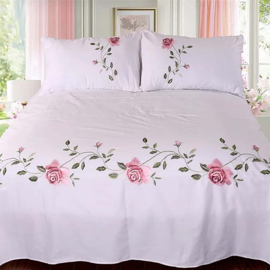 Luxury Embroidered Duvet Set _ White