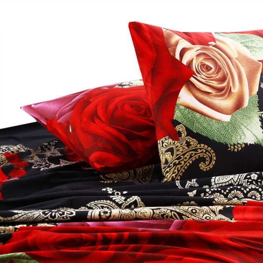 3Pcs Printed Bedsheet - PB106