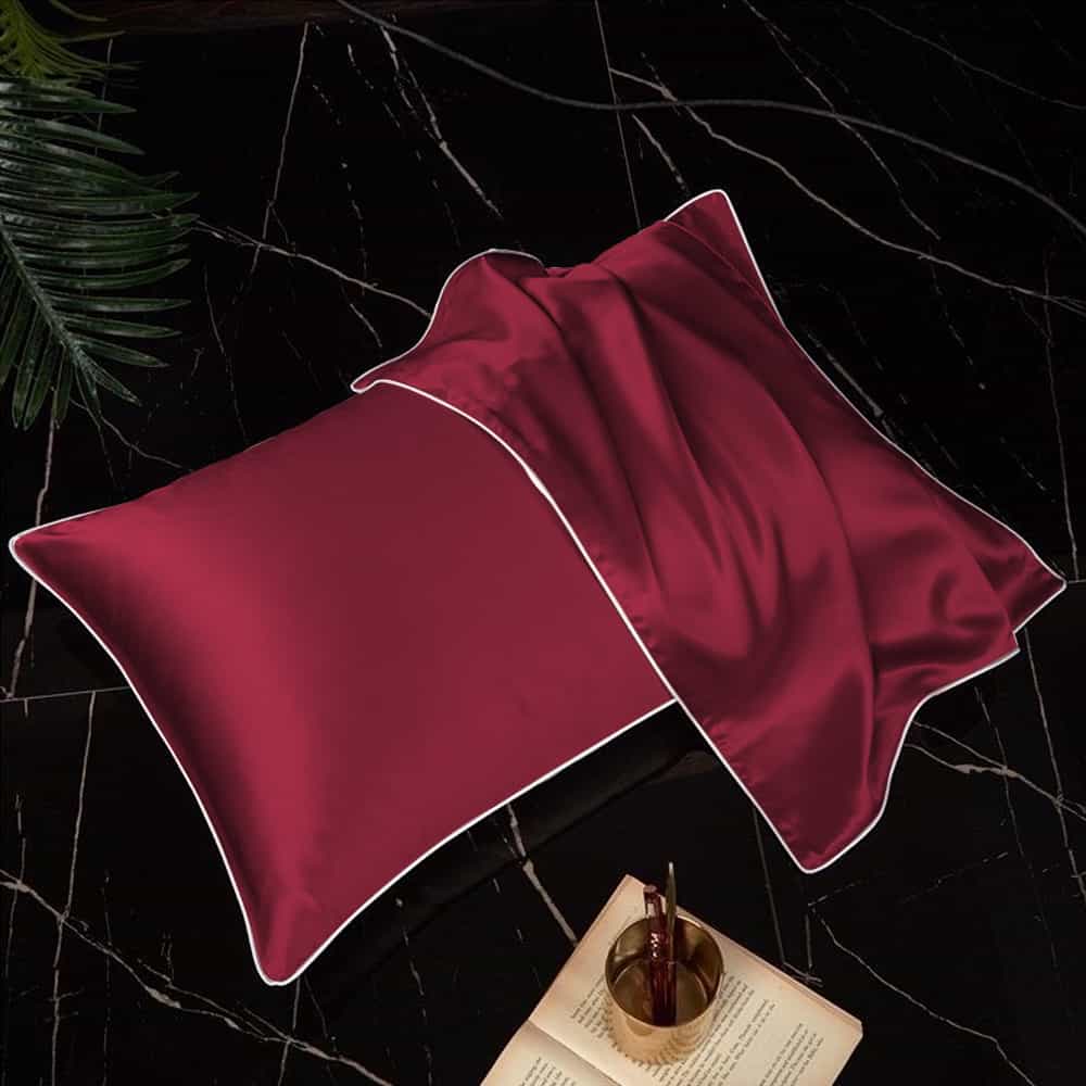 Pack of 2 Shamoz Silk Pillow Case - Maroon