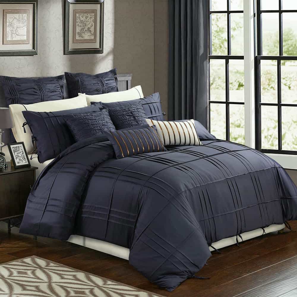 Embellish Pleated Duvet Set – King/Queen Size Luxury Bedding with Pleated Design