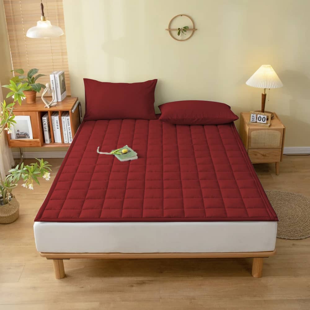 Cozy Cloud Mattress Pad – Maroon