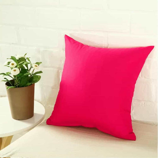 Pack of 2 of Plain Dyed Cushions - Shocking Pink