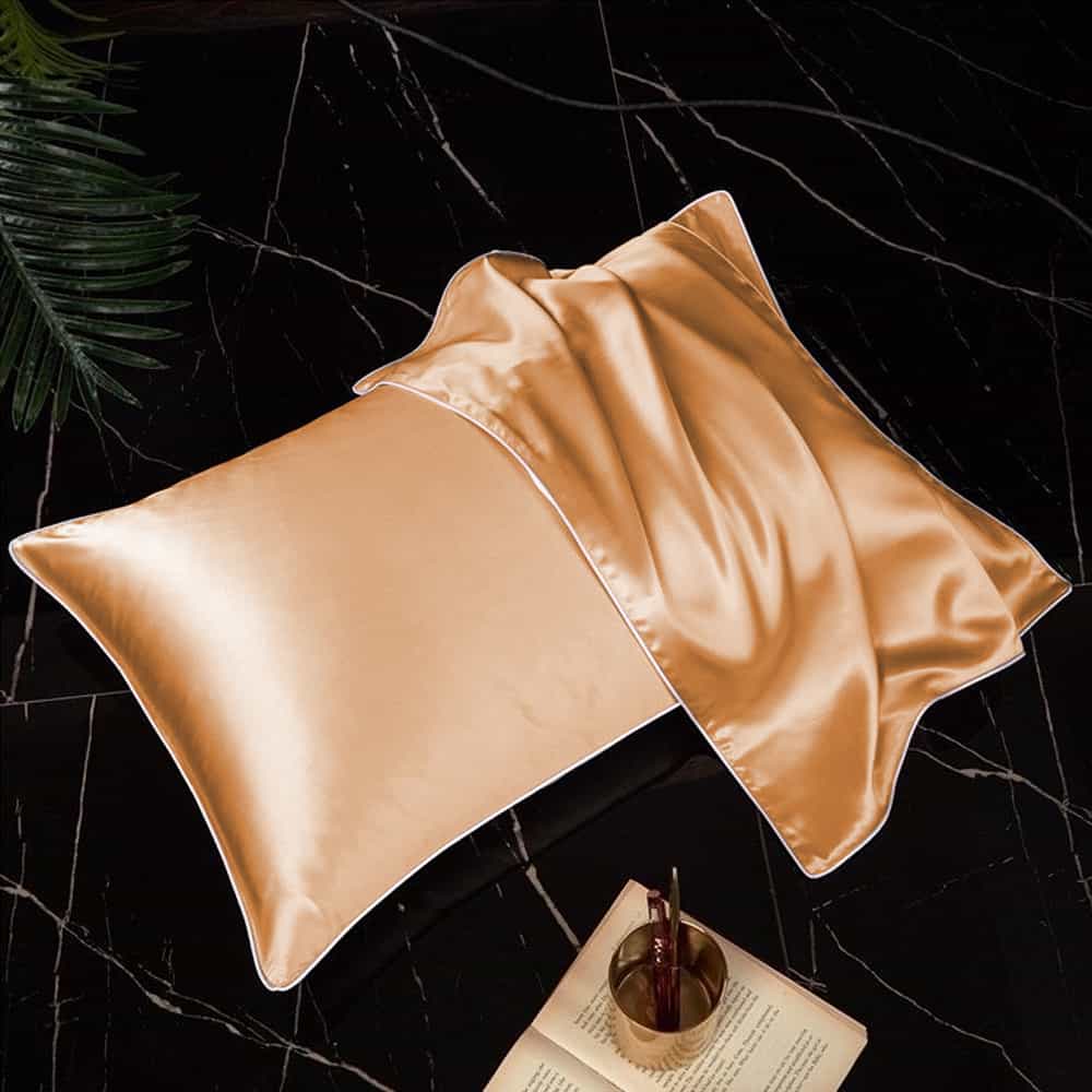 Pack of 2 Shamoz Silk Pillow Case - Dull Brown