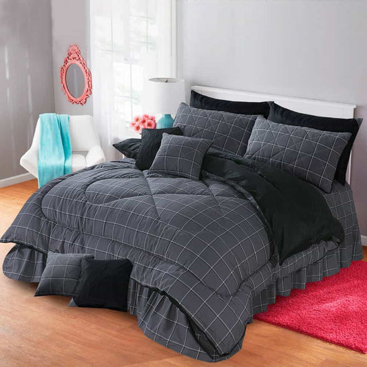 Royal Twist 10 Pieces Comforter Set - AH011