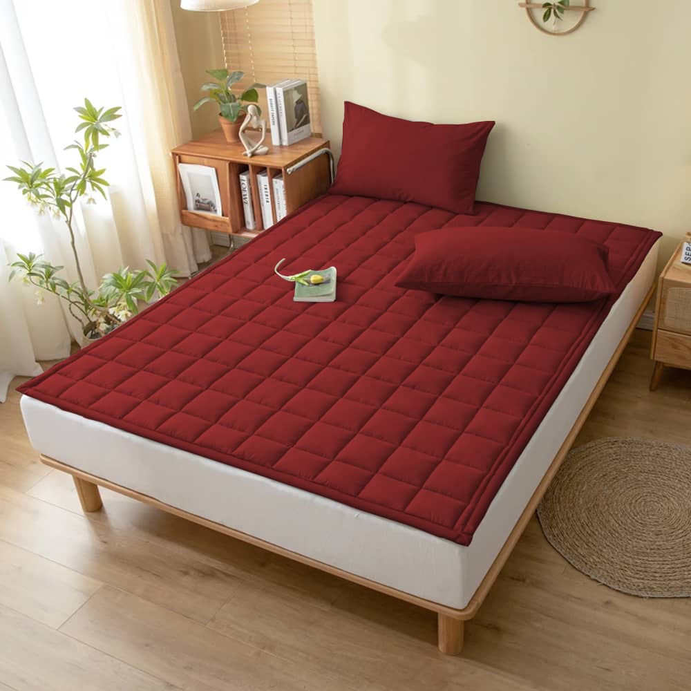 Cozy Cloud Mattress Pad – Maroon