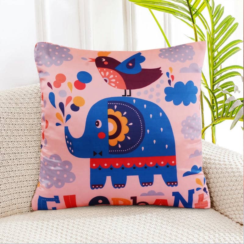 Digital Printed Silk Cushion Cover - 2Pcs