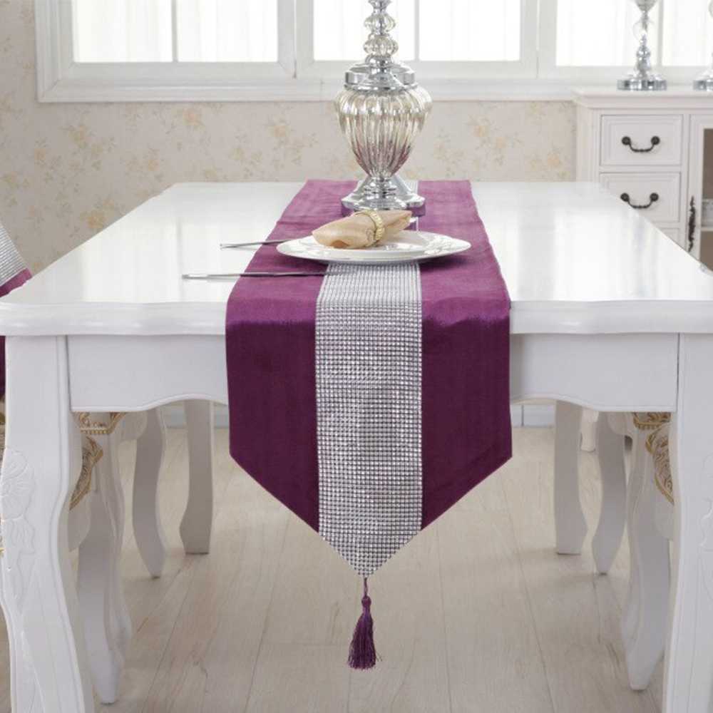 Silk Table Runner Purple