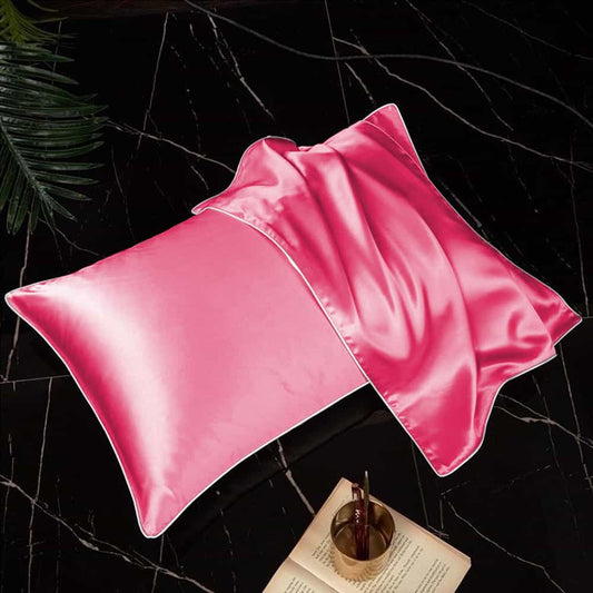 Pack of 2 Shamoz Silk Pillow Case - Shocking Pink