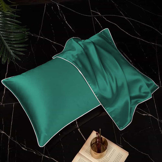 Pack of 2 Shamoz Silk Pillow Case - Green