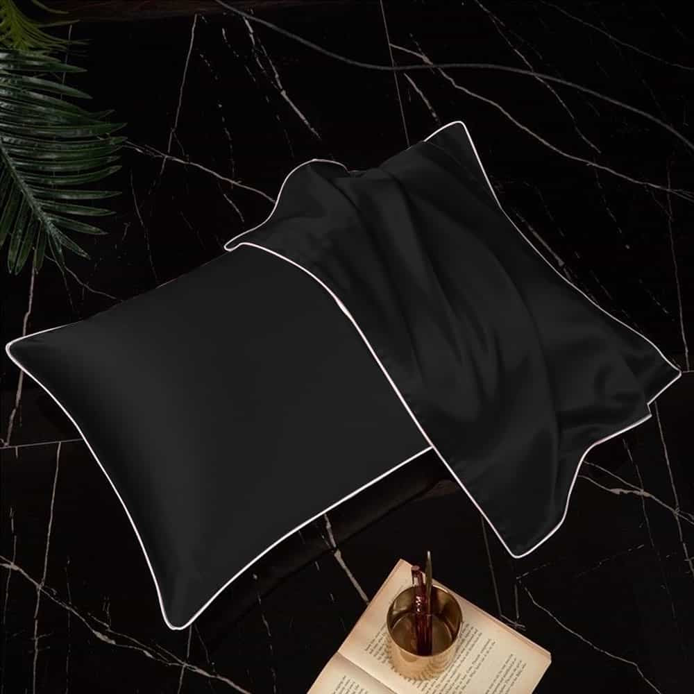 Pack of 2 Shamoz Silk Pillow Case - Black