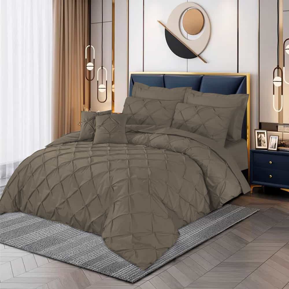 Pintuck Duvet Set - beige