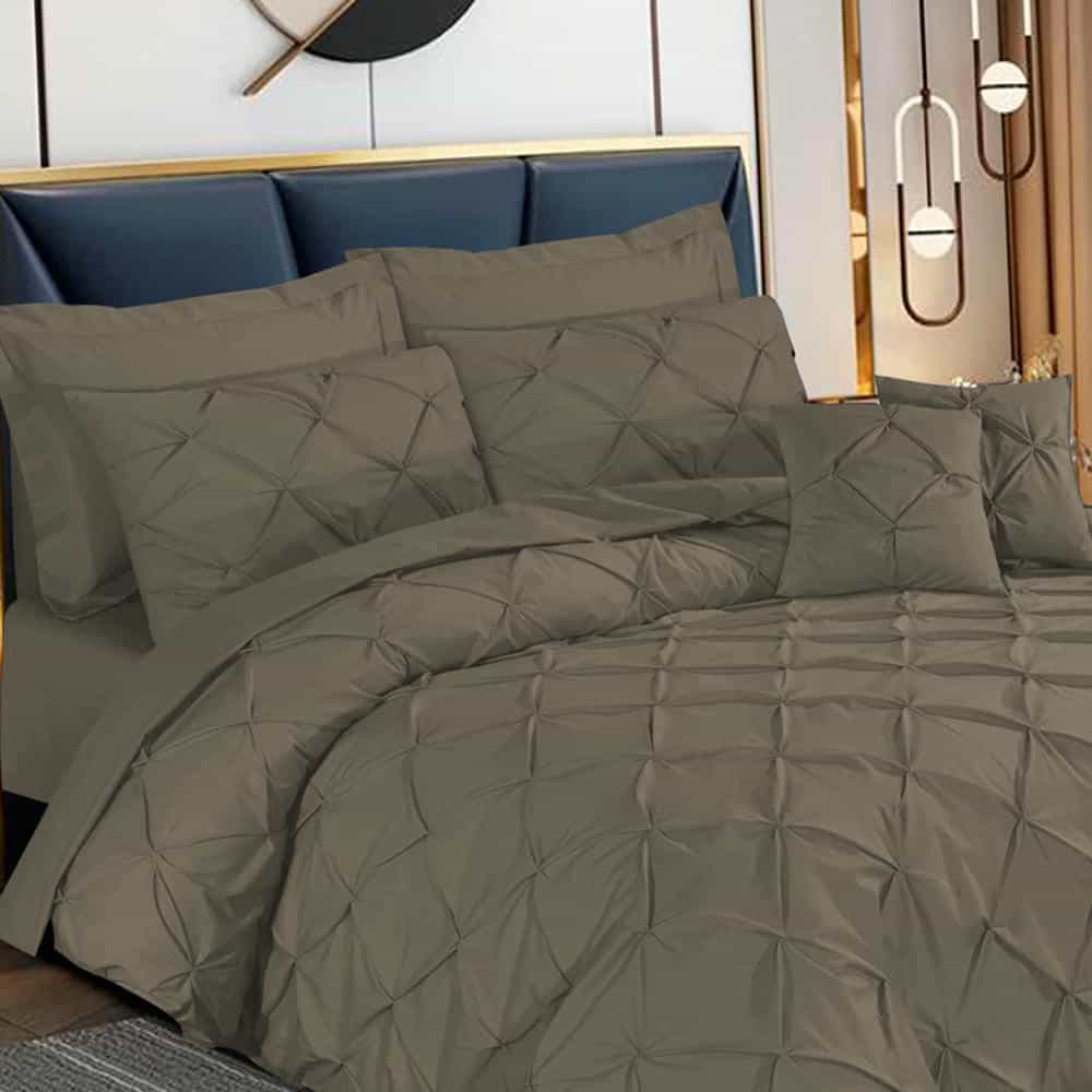 Pintuck Duvet Set - beige