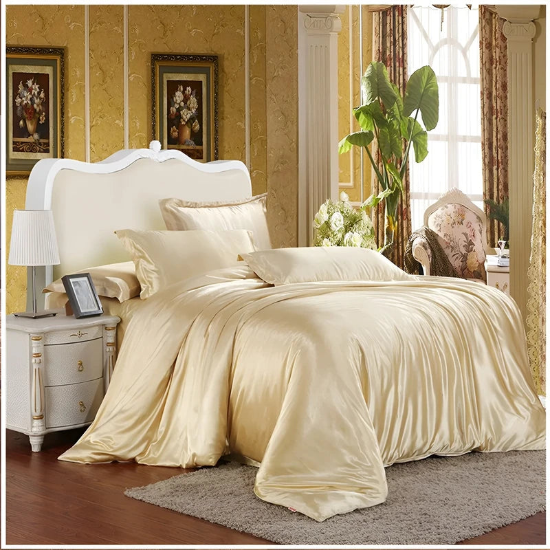 Luxurious Silk Duvet Set - Cream