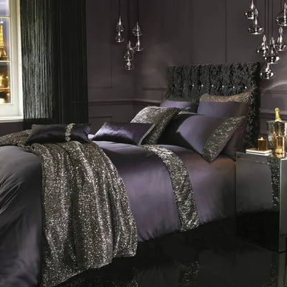 Elegant Look Purple Bridal Quilt Set - With Free Quilt Filling