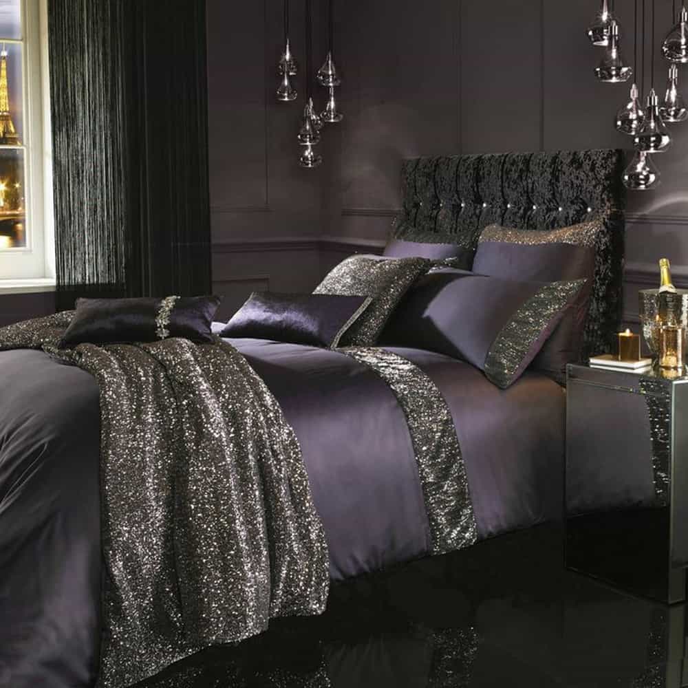 Elegant Look Purple Bridal Quilt Set - With Free Quilt Filling
