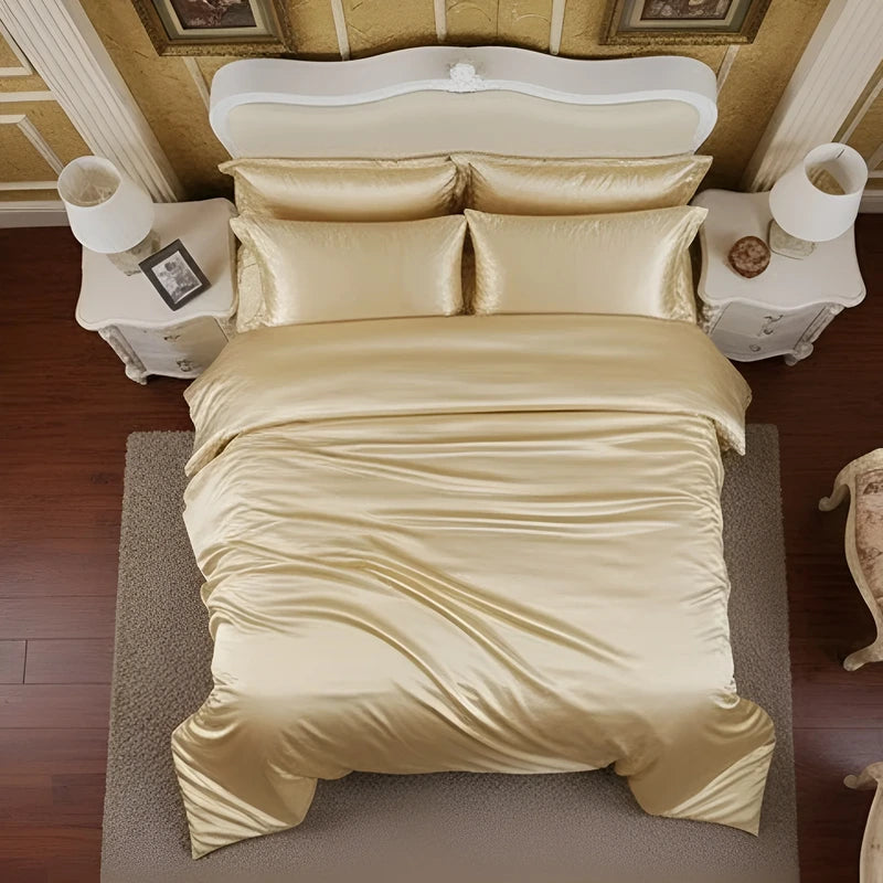 Luxurious Silk Duvet Set - Cream