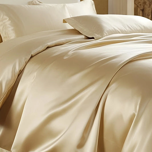 Luxurious Silk Duvet Set - Cream
