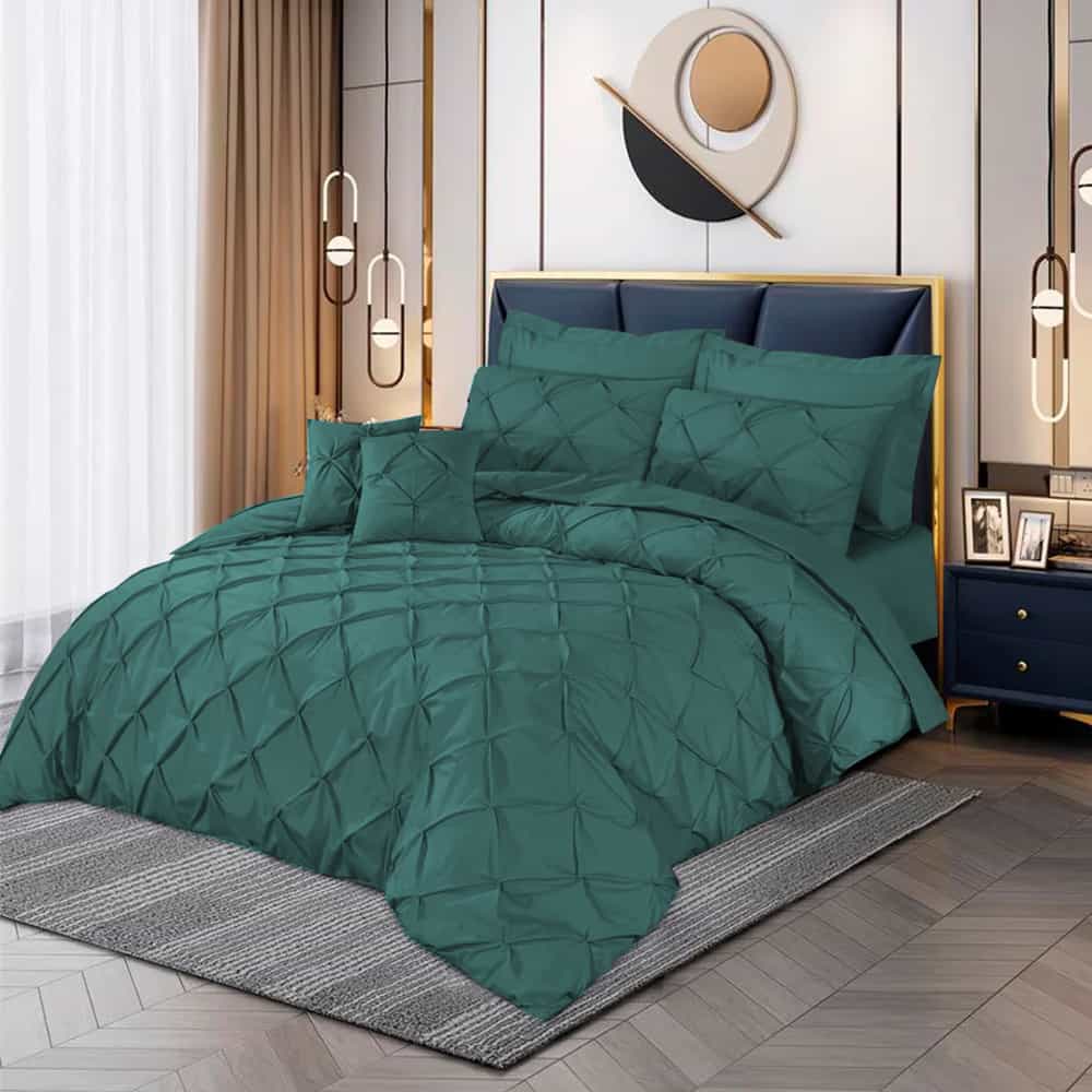 Pintuck Duvet Set - Sea Green