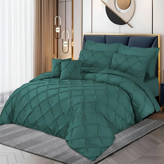 Pintuck Duvet Set - Sea Green