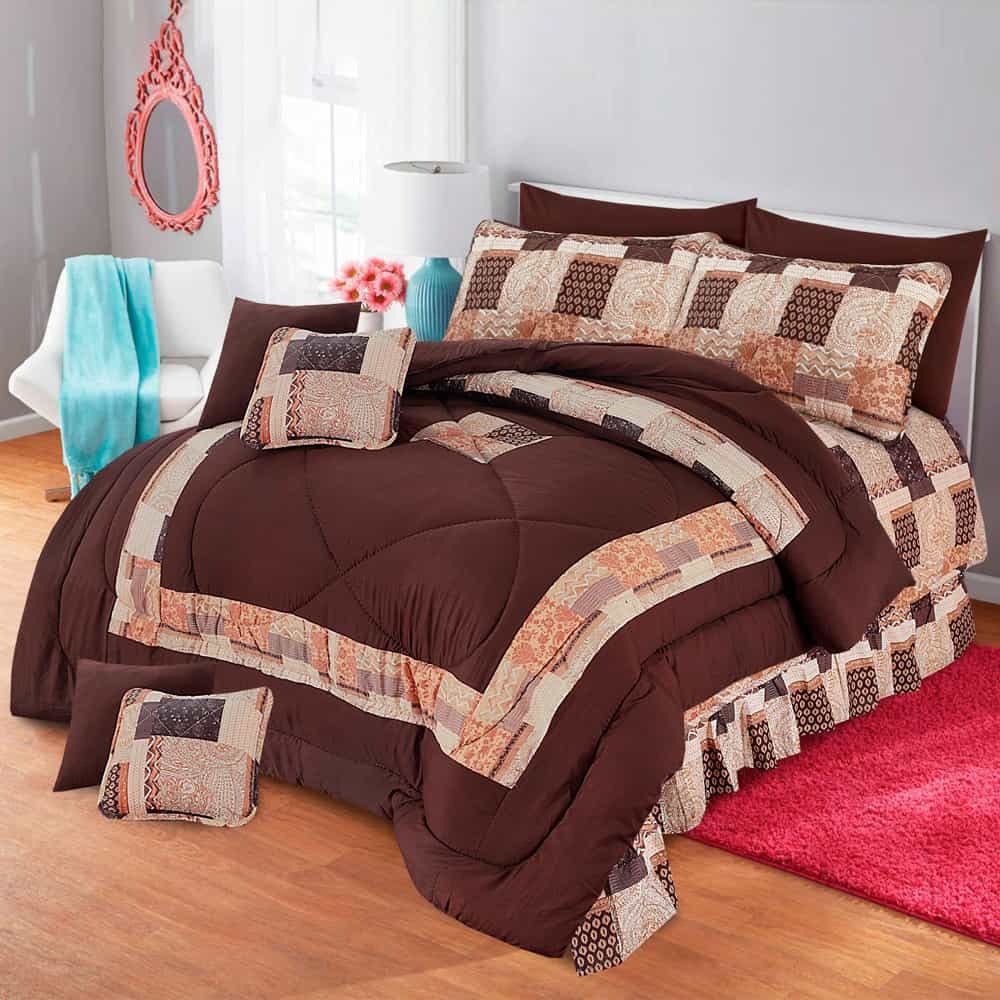 Royal Twist 10 Pieces Comforter Set - AH001