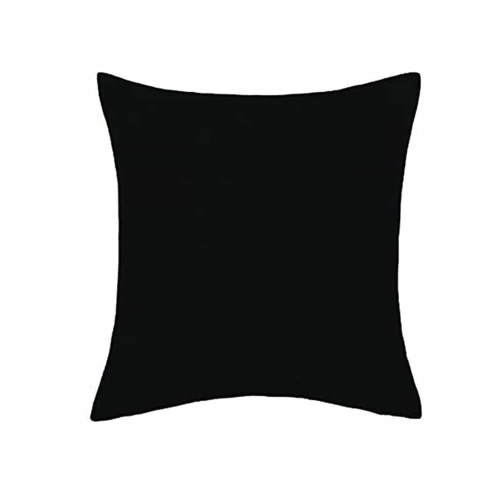 Pack of 2 of Plain Dyed Cushions - Black