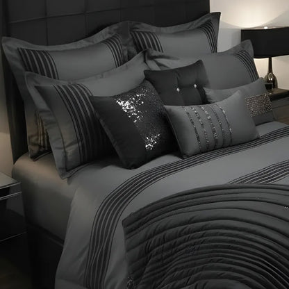 Elegant Bridal Quilt Set - 12 Pieces with Free Quilt Filling