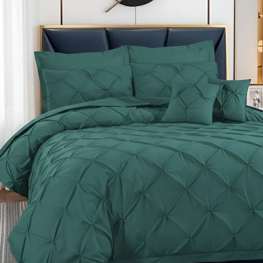Pintuck Duvet Set - Sea Green