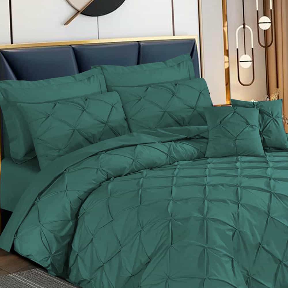 Pintuck Duvet Set - Sea Green