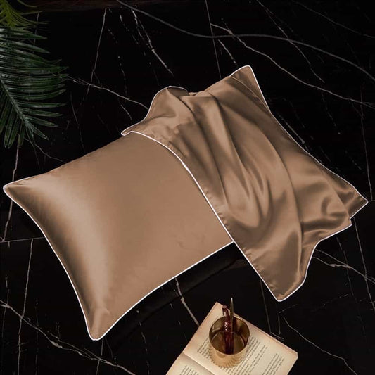 Pack of 2 Shamoz Silk Pillow Case - Brown