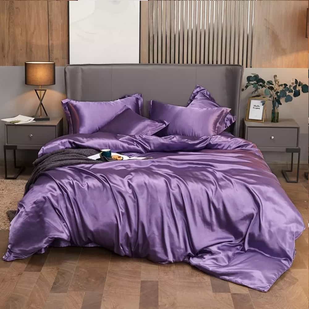 Luxurious Silk Duvet Set - Lavender