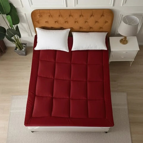 Luxury Mattress Topper - Maroon