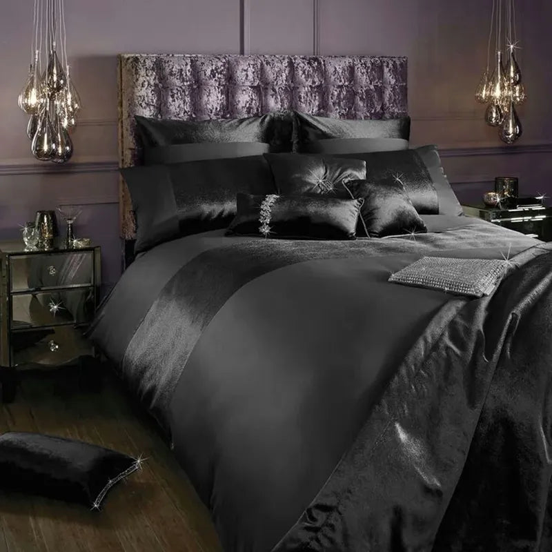 Elegant Look Grey Bridal Quilt Set - With Free Quilt Filling